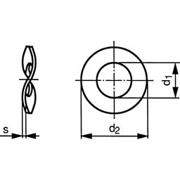 Washer, Metric - Spring Steel (DIN267-26) - Wave Spring - DIN 137 B thumbnail-1