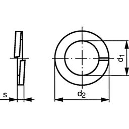 Single Coil Square Section Spring Washers - DIN 7980 thumbnail-1