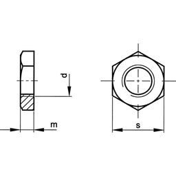 Pipe Nut Parallel Thread, BSPP - A4 Stainless - DIN 431A thumbnail-1