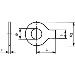 Long Tab Washer - Metric - A4 Stainless Steel - DIN 93 thumbnail-1