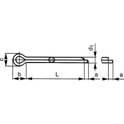 Split Pin (Cotter Pin) - Metric - Steel - ZY (Zinc Yellow Passivated) - DIN 94 thumbnail-2