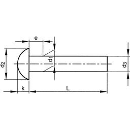 Rivets, Metric - A2 Stainless - Round Head Rivet thumbnail-1