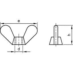 Wing Nut Plastic - Metric-  Polyamide (nylon) - PA 6.6 thumbnail-3