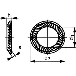 Safety Washer - Metric - A2 Stainless Steel - Type S thumbnail-1