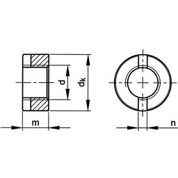 Slotted Round Nut - Metric - Steel BZP (Bright Zinc Plated) - DIN 546 thumbnail-1