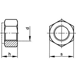 Nylon Insert Hexagon Full Nuts, Metric thumbnail-1