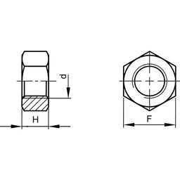 Hexagon Nuts, UNF, Steel - BZP, Grade 5 - BS 1768 thumbnail-1