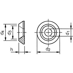 Washer, Metric - Aluminium - For 90° Countersunk Head Screw thumbnail-1