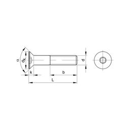 TX Socket Head Countersunk Screw, Metric - A4 Stainless - Grade 70 - DIN 7991 thumbnail-3