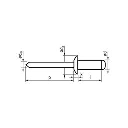 Rivets, Metric - BZP (Bright Zinc Plated) - OMNI Dome Blind Rivet thumbnail-1