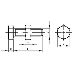 Structural Assembly Screw with Nut, - Steel - Grade 8.8 - BZP (Bright Zinc Plated) - EN 15048 thumbnail-2