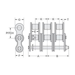 06B - 3 British Standard Roller Chain DIN8187 thumbnail-1