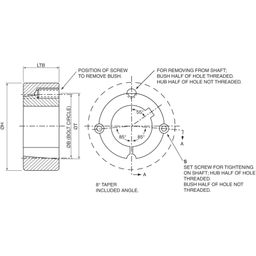 Taper Bore Bushes - Metric Sizes thumbnail-1