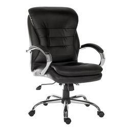 GOLIATH LIGHT LEATHER FACED CHAIRS BLACK thumbnail-0