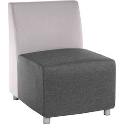 Cube Modular Reception chair arm in Grey fabric thumbnail-3