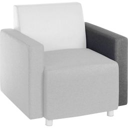 Cube Modular Reception chair arm in Grey fabric thumbnail-0