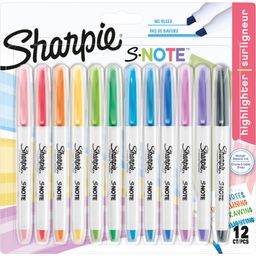 S-Note Chisel Tip Art Markers, Pastel Colours thumbnail-0