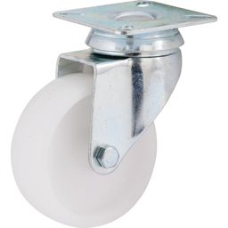 Light Duty Pressed Steel Castors, Polypropylene, Plain Bearing thumbnail-1