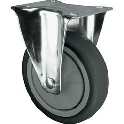 Light to Medium Duty Pressed Steel Castors - Thermoplastic Tyred Wheel with Nylon Centre - Ball Journal Bearing thumbnail-1