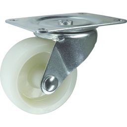 Medium Duty Pressed Steel Castors - Nylon Wheel - Roller Bearing  thumbnail-1