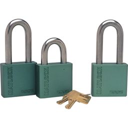 Weatherproof Green Aluminium Key Padlocks thumbnail-0