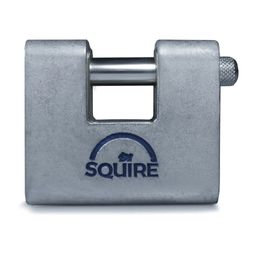 Warehouse Lock  Small 60mm Armoured Brass Block ASWL1KA -  thumbnail-0