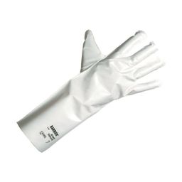 02-100 Barrier White Gaunlet Gloves thumbnail-0