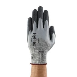 Cut Resistant Gloves, Nitrile Coated, Grey/Black thumbnail-4