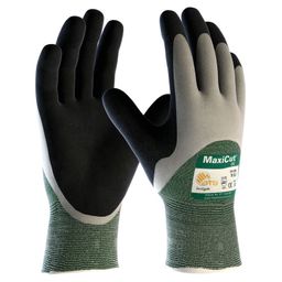 Cut Resistant Gloves, NBR Coated, Green/Black thumbnail-0