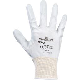 370 Multi-Purpose Palm-Coated Nitrile Gloves, White thumbnail-0