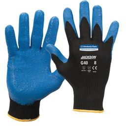 Nitrile Coated Gloves, Blue/Black thumbnail-0