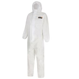 Disposable White Coveralls, Hooded, Type5/6 thumbnail-0