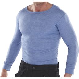 Men's Blue Thermal Long Sleeved Vests thumbnail-0