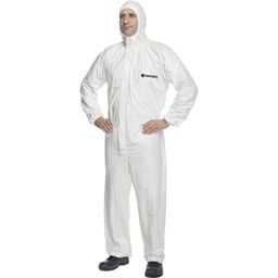 CAT III Tyvek® 200 White Hooded Coveralls, Type 5/6 thumbnail-0