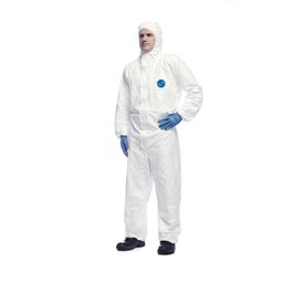 White Hooded Protective Coveralls thumbnail-1