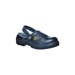 FC03 ESD Perforated Black Safety Clogs thumbnail-0