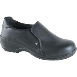 2500 Women's Black Microfibre Casual Safety Shoes thumbnail-0