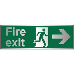 High Quality Fire Exit Aluminium Signs thumbnail-3