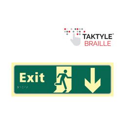 Photoluminescent Exit Signs, Taktyle®, Braille thumbnail-1