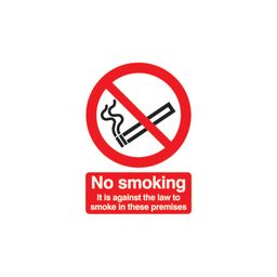 No Smoking it is Against the Law Signs thumbnail-0