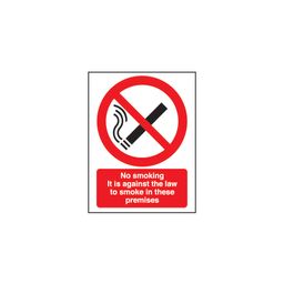 No Smoking it is Against the Law Signs thumbnail-1