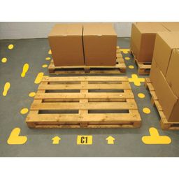 Self- Adhesive Warehouse Floor Signalling, High Visibility Yellow thumbnail-0