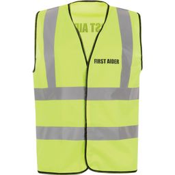 Hi-Vis Vest, First Aider in Black Text Front & Back thumbnail-0