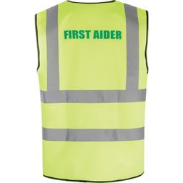 Hi-Vis Vest, First Aider in Green Text Front & Back thumbnail-2