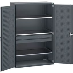 Cupboard With Perfo Doors, 3 Shelves and 2 Drawers

 thumbnail-1