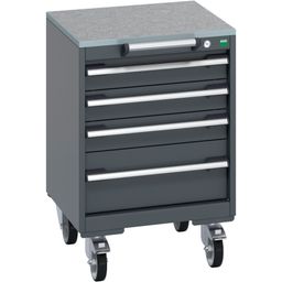 Mobile Cabinet With 4 Drawers & Lino Worktop
 thumbnail-0