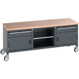 Mobile Storage Bench (lino) With 1 Drawer/Door
 thumbnail-2