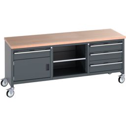 Mobile Storage Bench (lino) With 1 Drawer/Door
 thumbnail-3