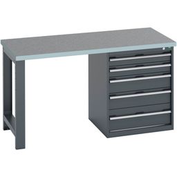 Pedestal Bench (lino) With 5 Drawer Pedestal Cabinet
 thumbnail-0