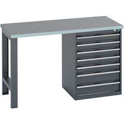 Pedestal Bench (lino) with 7 Drawer Pedestal Cabinet
 thumbnail-0